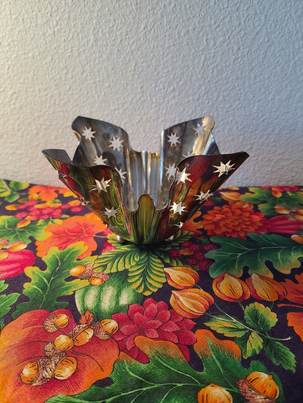 Godinger Silver Plated Star Votive Candle Holder Whimsical Boho Celestial